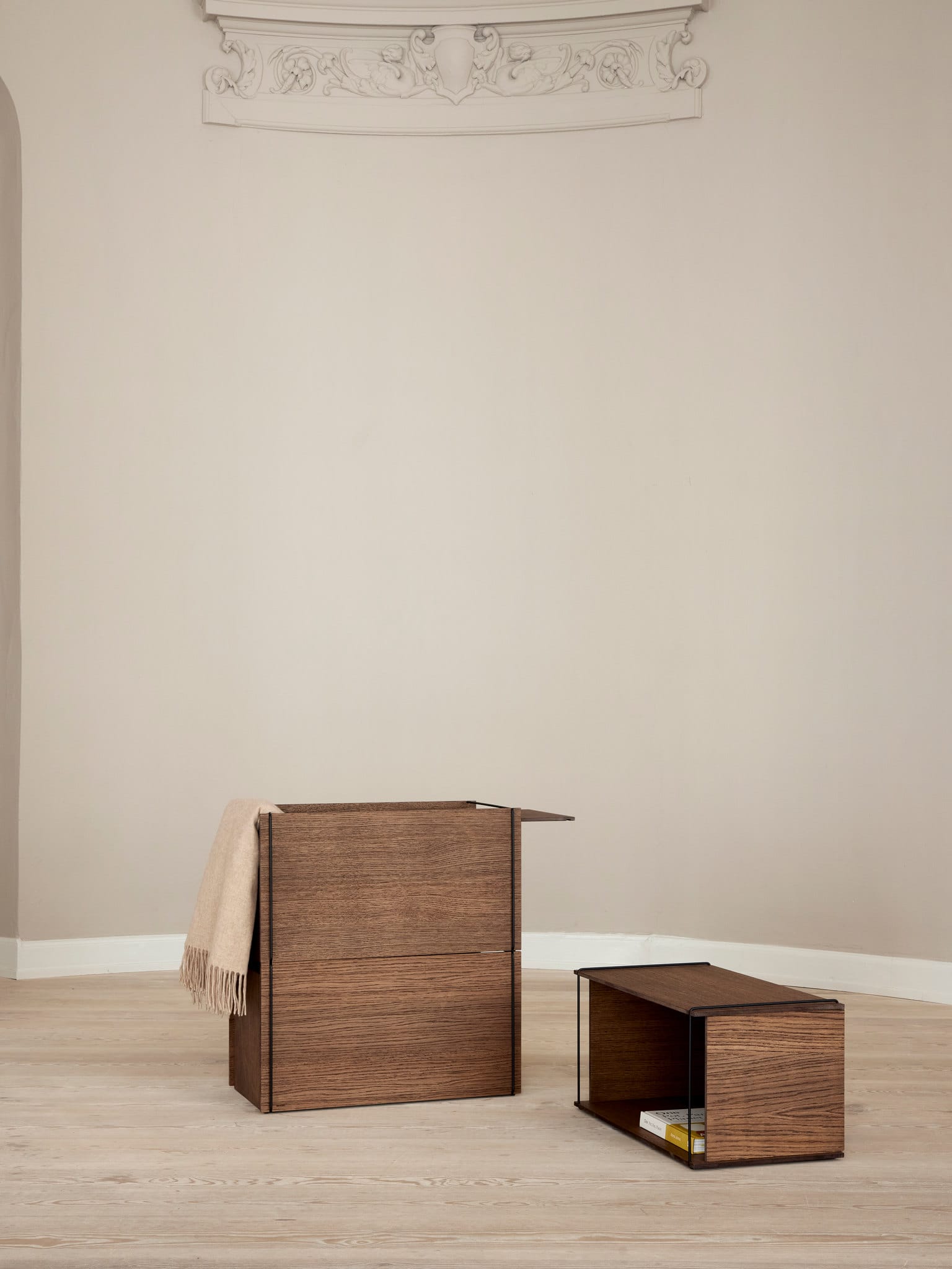 Storage Box | Opbevaringskasse i Røget Eg/Sort L 60 cm x B 33 cm Moebe MB-SBSOBL FINICC