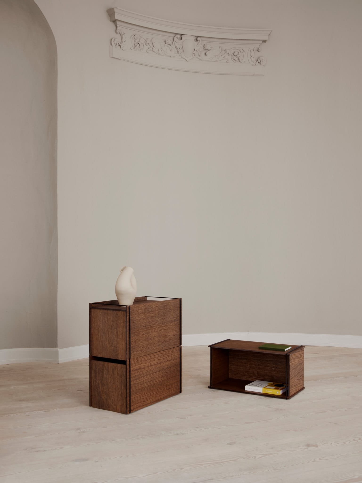 Storage Box | Opbevaringskasse i Røget Eg/Sort L 60 cm x B 33 cm Moebe MB-SBSOBL FINICC