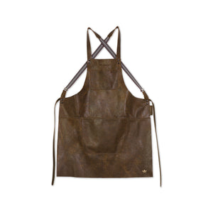 Suspender | Forklæde i Vintage Brown Full Grain læder
