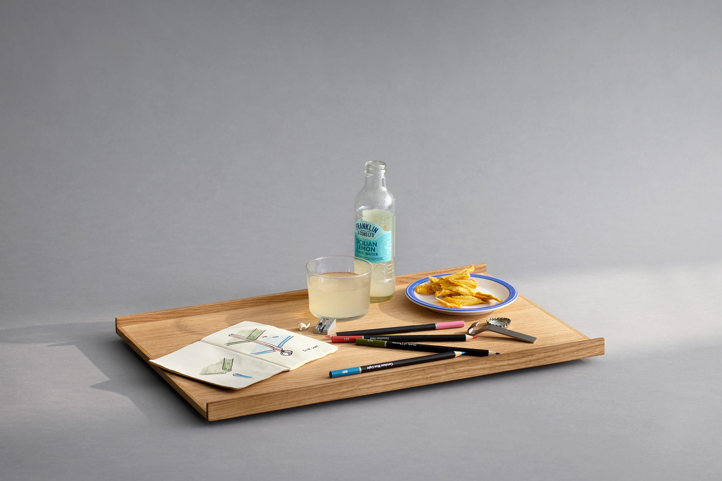 Tray Small | Bakke i Eg med Lak L 35 cm x B 23 cm Moebe MB-TRAYOS FINICC