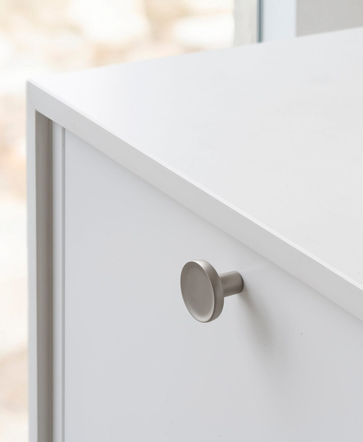 Vibe Soft | Knop i Rustfrit Stål finish Ø 38 mm x D 28 mm Beslag Design BD-308455-11 FINICC