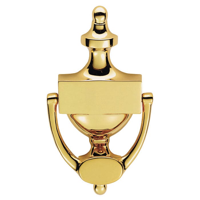 Victoria 196 | Dørhammer i Blank Messing med Lak L 196 mm (C/C 126 mm) Carlisle Brass M38B FINICC
