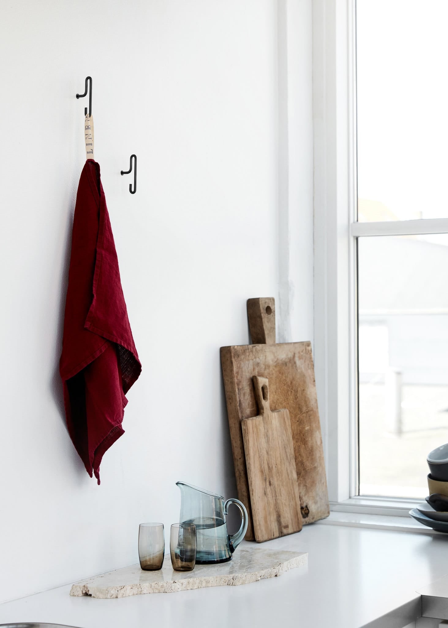 Wall Hook Small | Knage i Sort - Sæt med 2 stk. L 7,9 cm Moebe MB-WHBLS FINICC