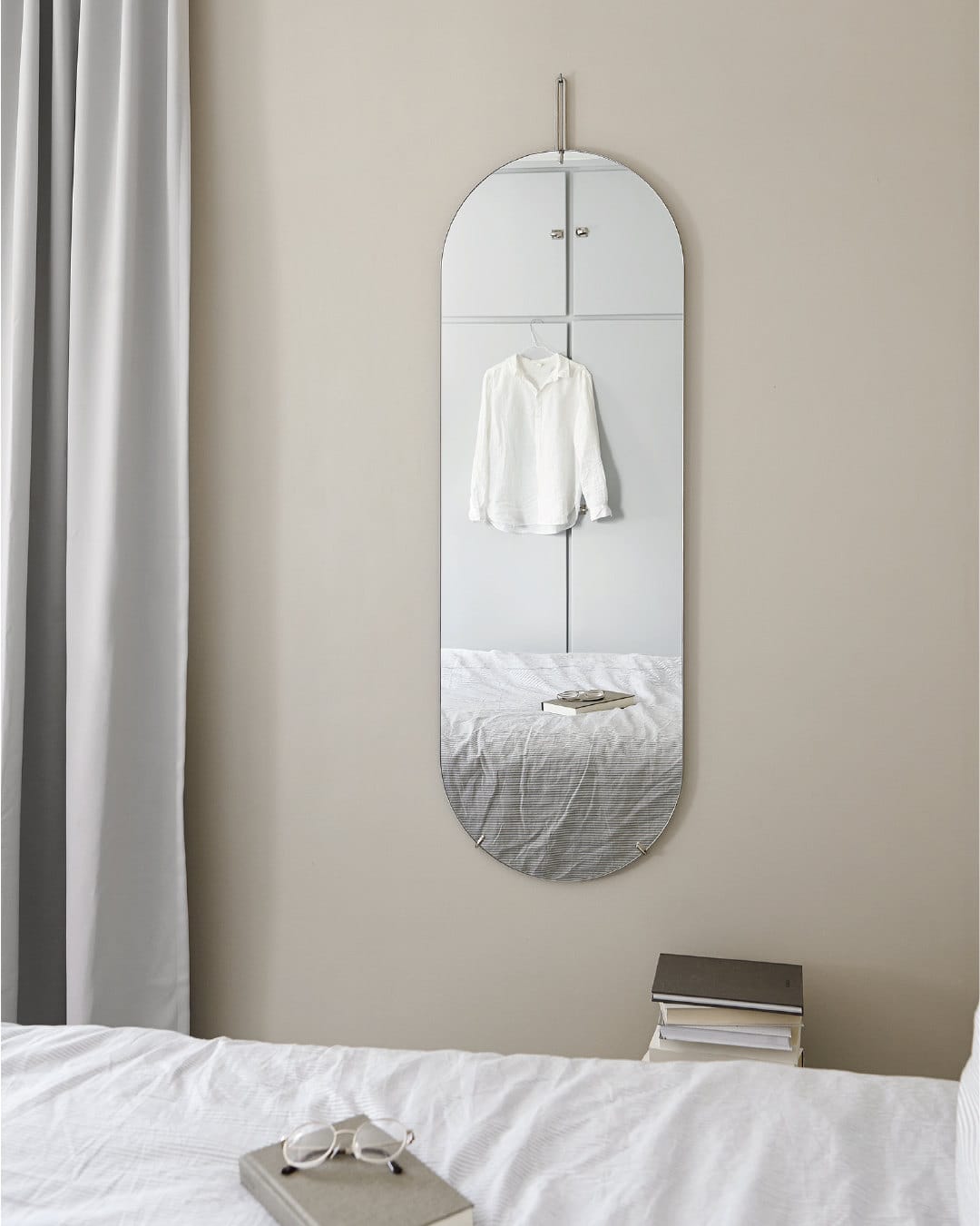 Wall Mirror Large | Spejl i Stål L 146,9 cm x B 40,4 cm Moebe MB-WMSS133 FINICC