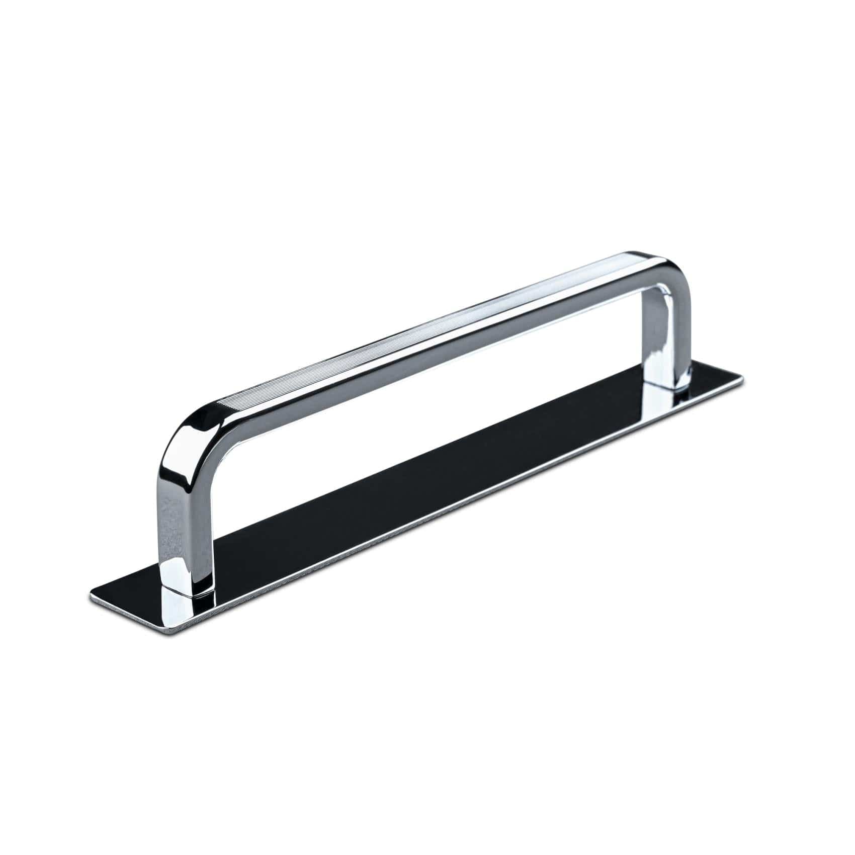 Gardone Stripe | Greb i Blank Krom med bagplade L 134 mm (C/C 128 mm) Theofils TF-10200310-BP FINICC