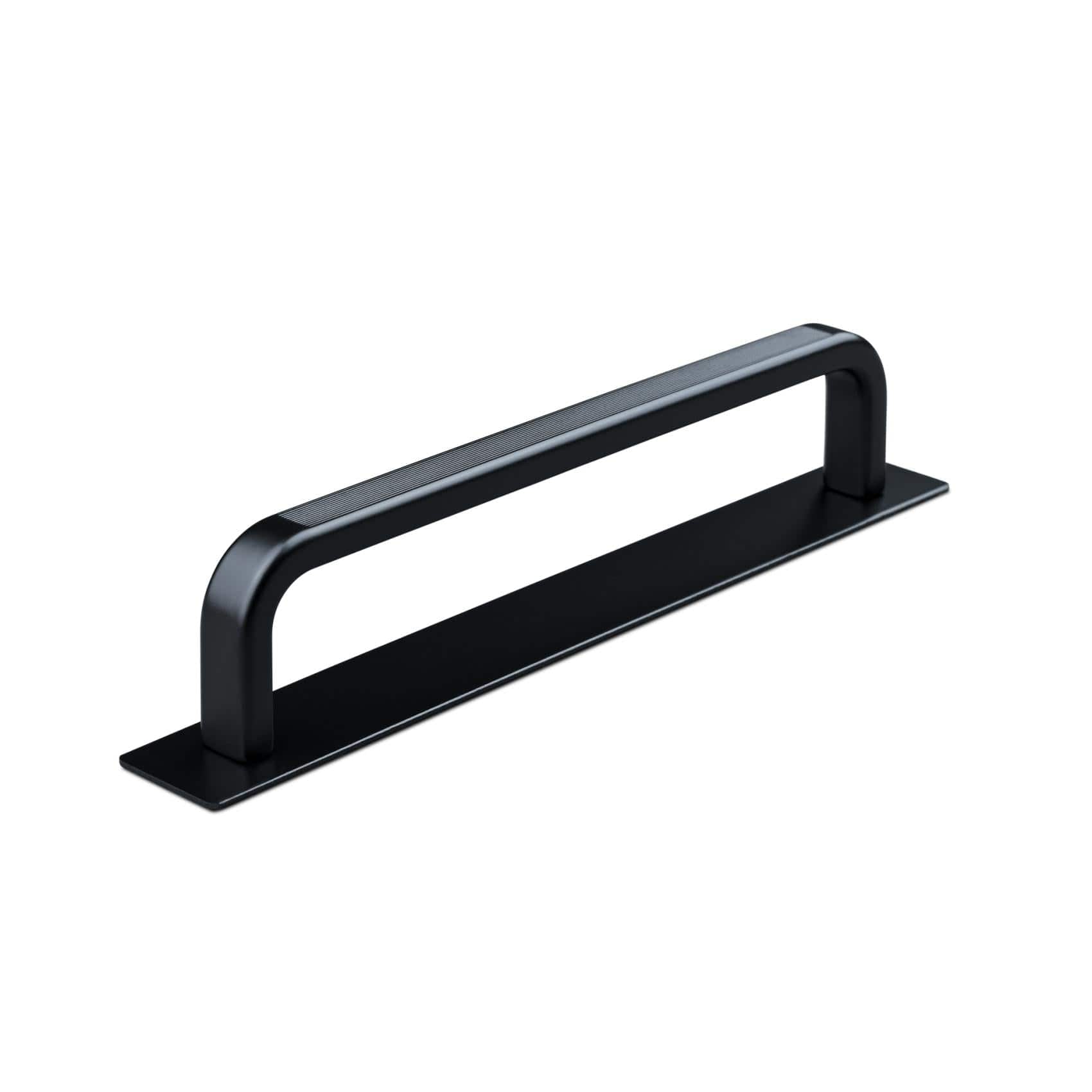 Gardone Stripe | Greb i Mat Sort med bagplade L 134 mm (C/C 128 mm) Theofils TF-10200309-BP FINICC