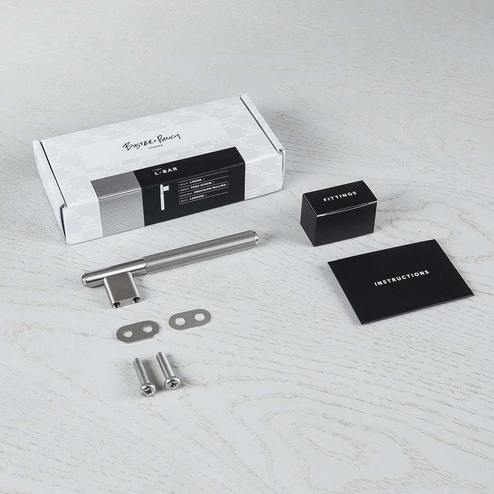 Linear L-Bar | Greb/Knop i Rustfrit Stål L 125 mm x D 34 mm Buster + Punch BP-GLB-07325 FINICC