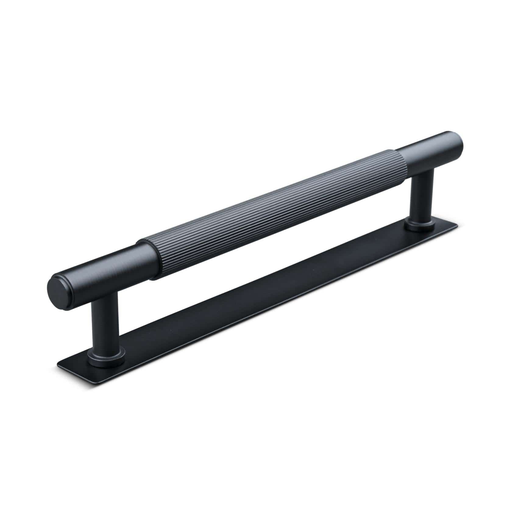 Salo Stripe | Greb i Mat Sort med bagplade L 197 mm (C/C 160 mm) Theofils TF-10200285-BP FINICC
