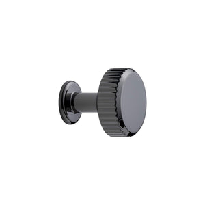 Villa Round | Knop i Blank Sort Nikkel
